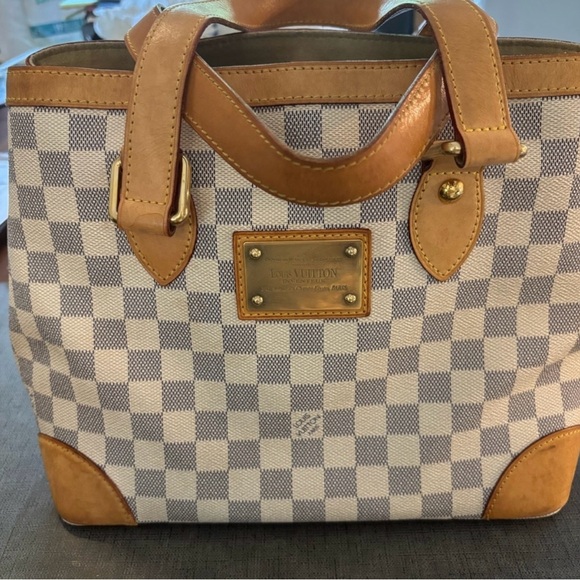 Louis Vuitton Damier Azur Tote in Brown and Cream - Picture 1 of 6